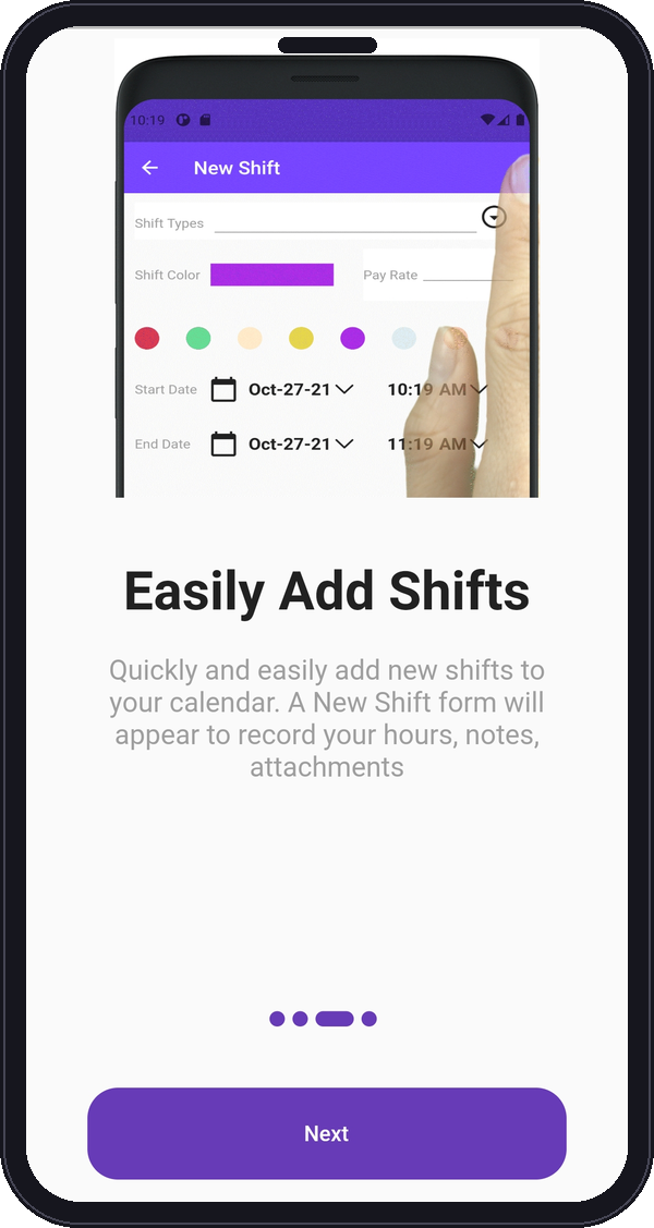 Lyt WorkShift: easily add shifts